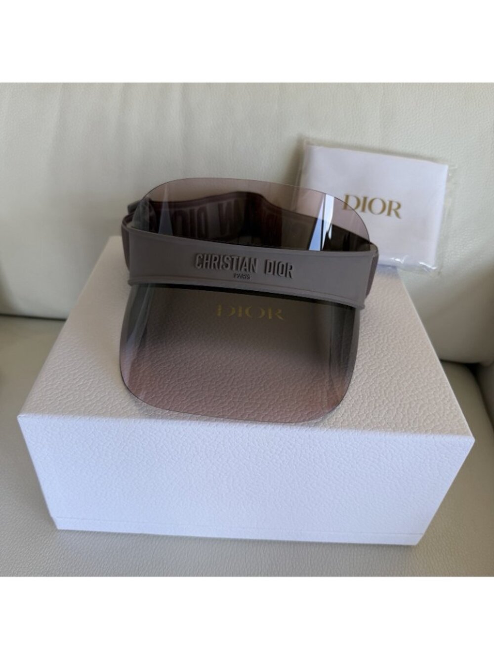 NEW DIOR Visor Sunglasses Grey DiorClub V1U 100% Auth Gradient Sunshield - Picture 4 of 12